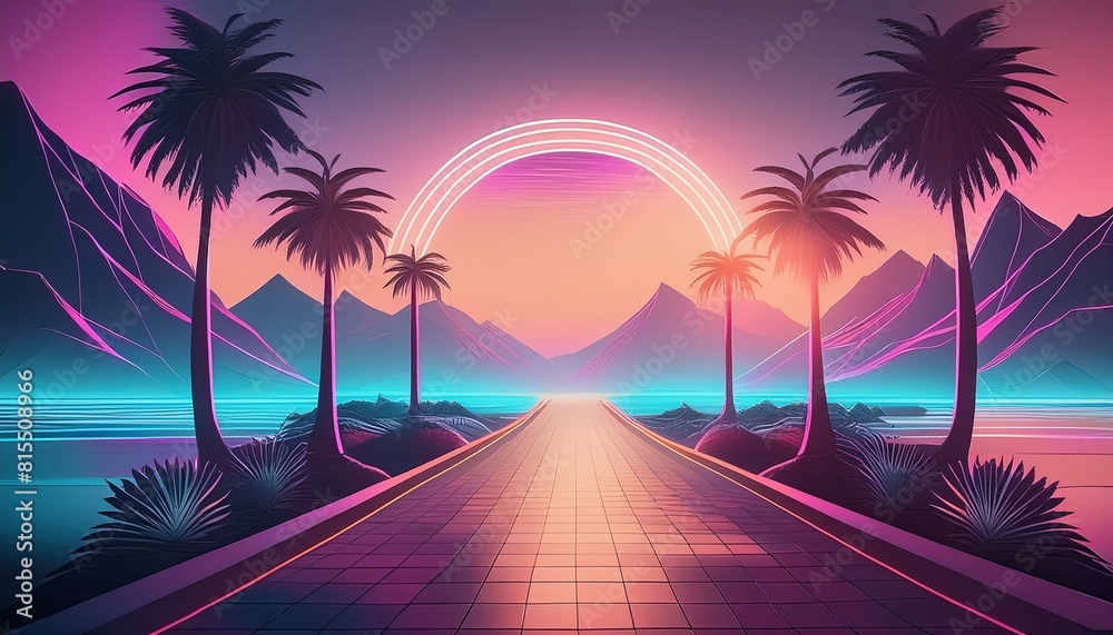 Naklejka premium sunset on the beach