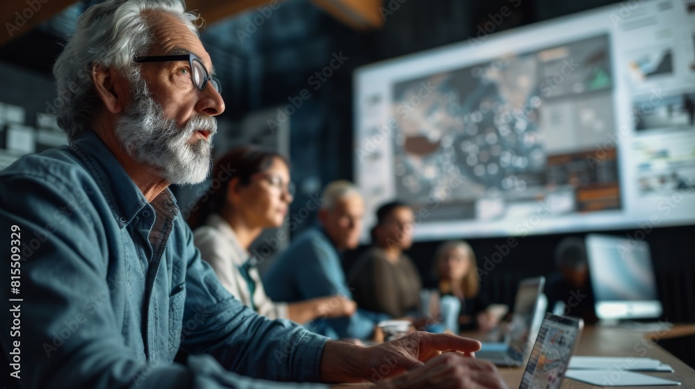 a tech company holding a workshop on digital literacy for seniors