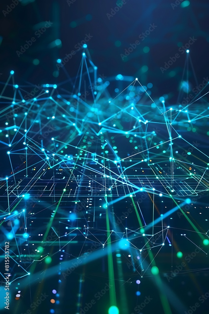Fototapeta premium A digital visualization of a high-frequency trading network