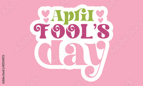 Retro April Fools Day Stickers  Single designs