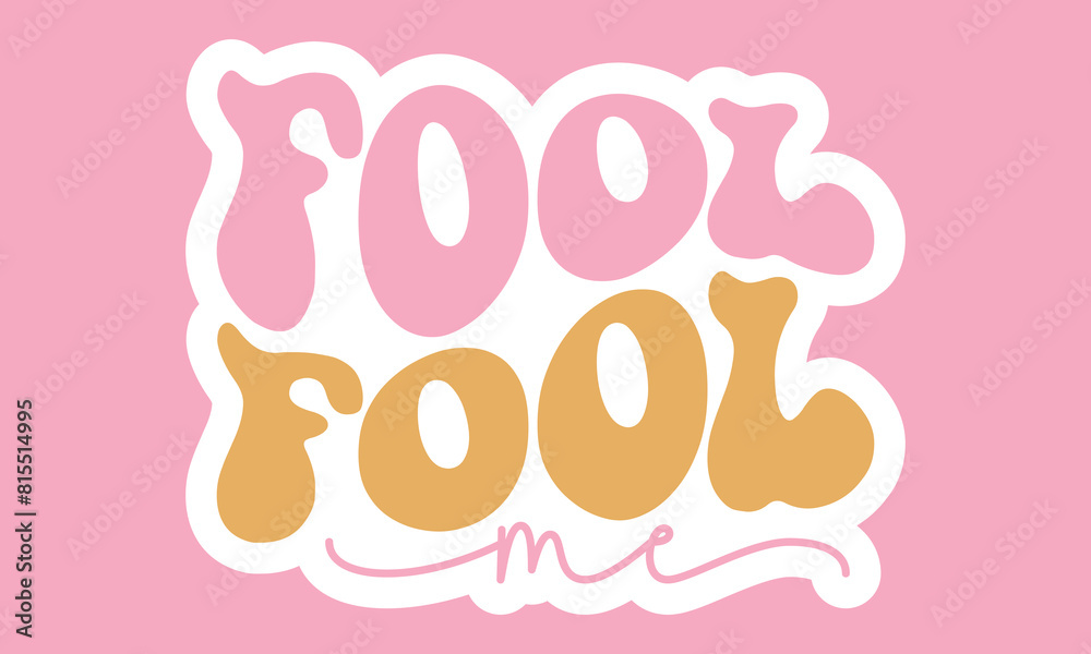 Retro April Fools Day Stickers ,Single designs Retro April Fools Day Stickers ,Single designs