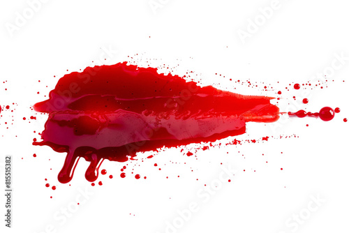 blood or paint splatters isolated on white background,graphic resources,halloween concept	
