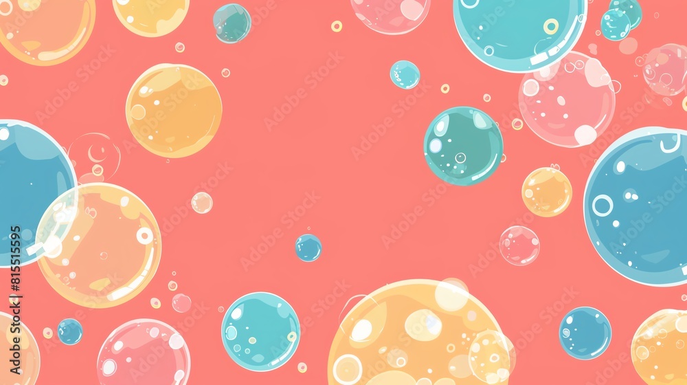 Soap bubble flat design, top view, bubble theme, cartoon drawing, Analogous Color Scheme Soap bubble flat design, top view, bubble theme, cartoon drawing, Analogous Color Scheme