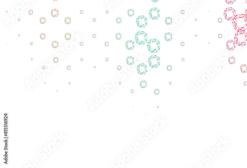Light multicolor, rainbow vector layout with circle shapes.
