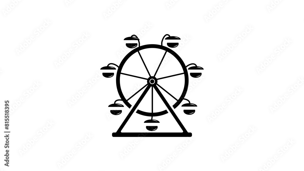 observation wheel, black isolates silhouette observation wheel, black isolates silhouette