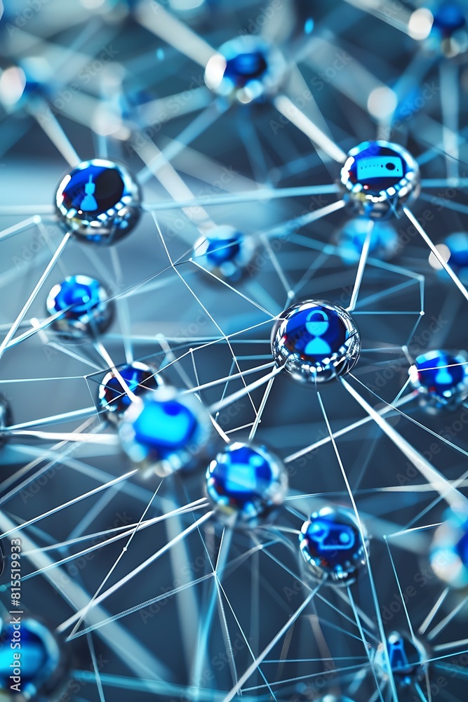 A high-definition image of a biometric security network A high-definition image of a biometric security network