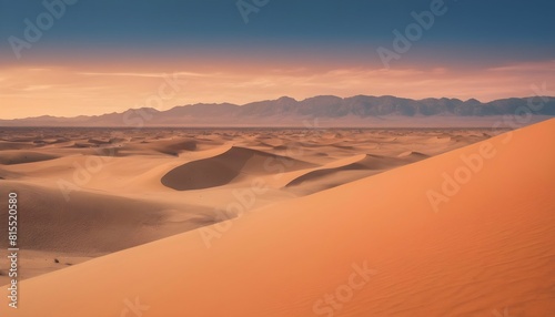 A desert landscape with sand dunes and a sky paint upscaled_3