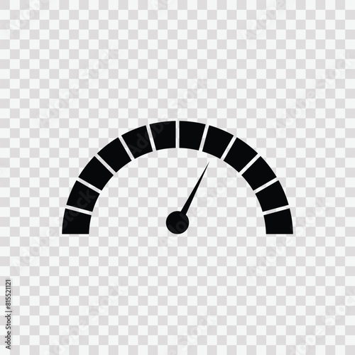 Speedometer isolated on png background. Electric car gauge scales and Energy meter.  Speedometer icons.