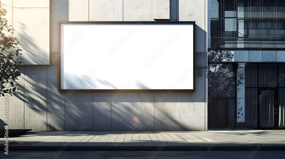 Urban advertising mockup on a building facade, capturing the essence of city life and commercial promotion, Urban advertising mockup on a building facade, capturing the essence of city life and commercial promotion,