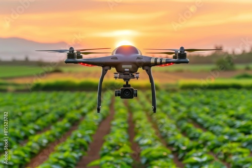 Precision agricultural drones optimize crop protection and pesticide applications through structured sensoric technology in smart farming settings