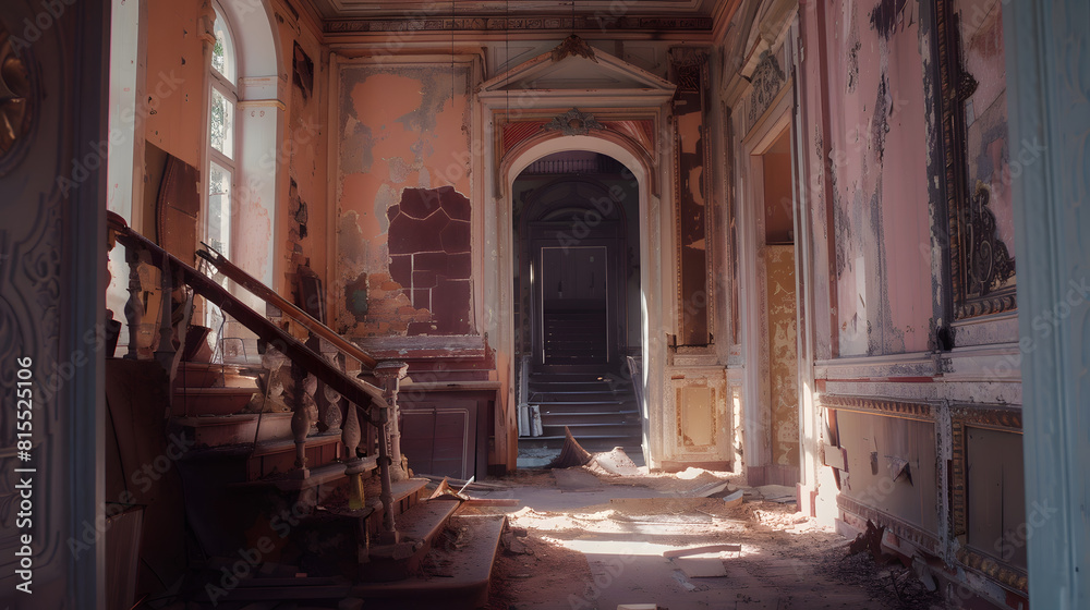 Old abandoned forgotten historical mansion Former Philipov manor Moscow region : Generative AI Old abandoned forgotten historical mansion Former Philipov manor Moscow region : Generative AI