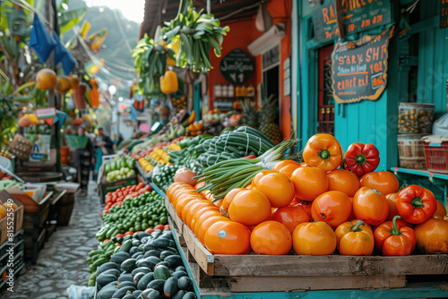 local vegetables and fruits market