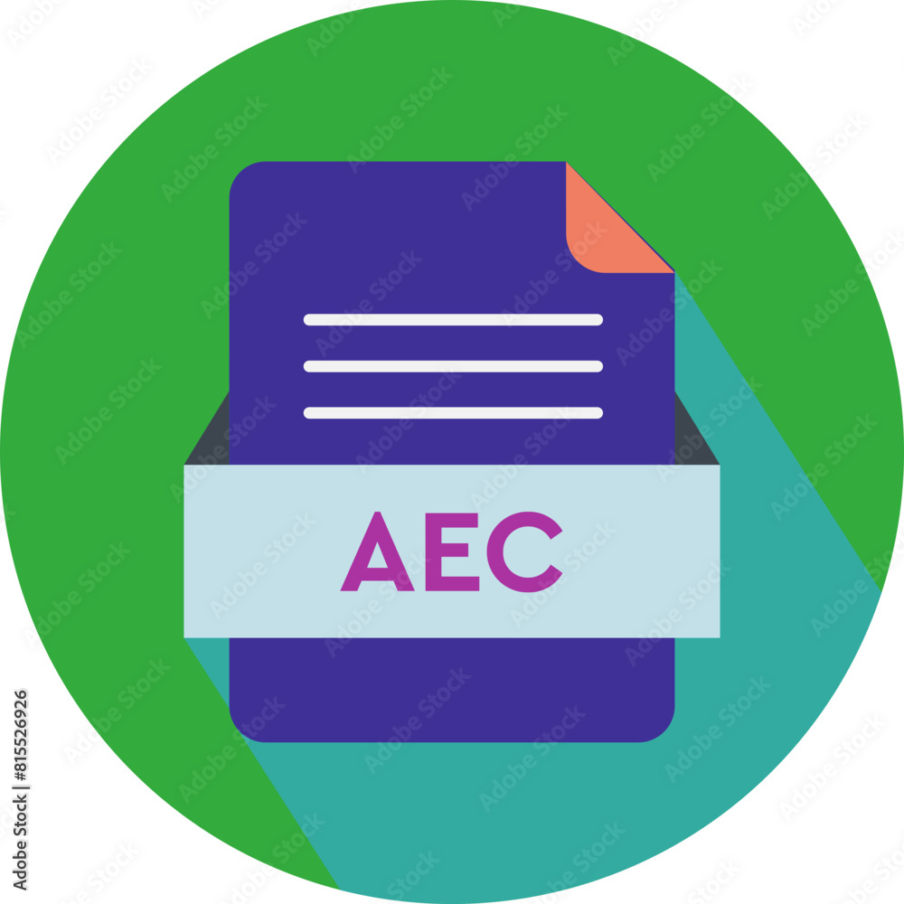 AEC File icon with Medium Carmine Color in circular Shape AEC File icon with Medium Carmine Color in circular Shape
