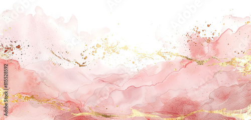 Subtle blush & gold watercolor scenes on canvas.