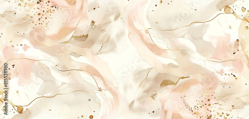 Fun beige & ivory watercolor with gold.