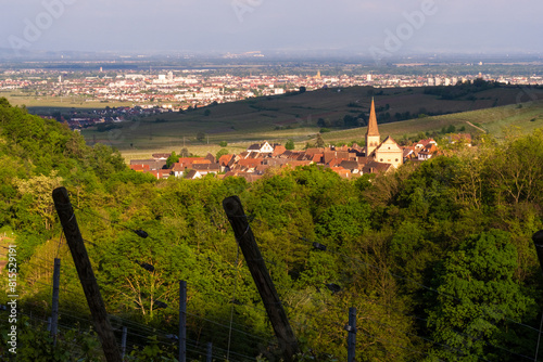 Niedermorschwihr : L'église au clocher atypique, veillant sur les vignobles des Vosges alsaciennes