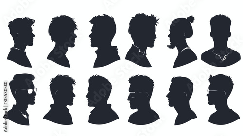 men avatars silhouette style icon des of Person