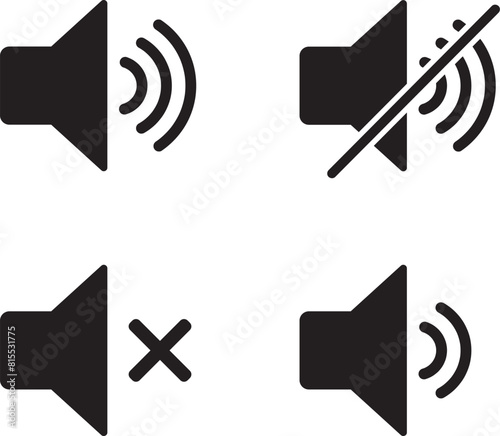 Sound icon set. Web and mobile sound icons.