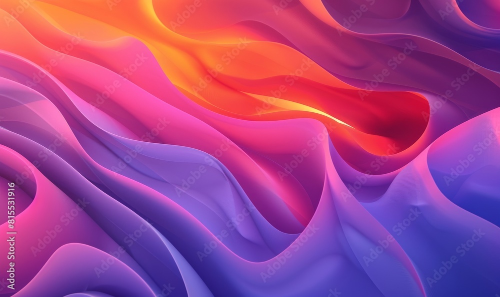Fototapeta premium 3D render of an abstract background with colorful waves and gradients
