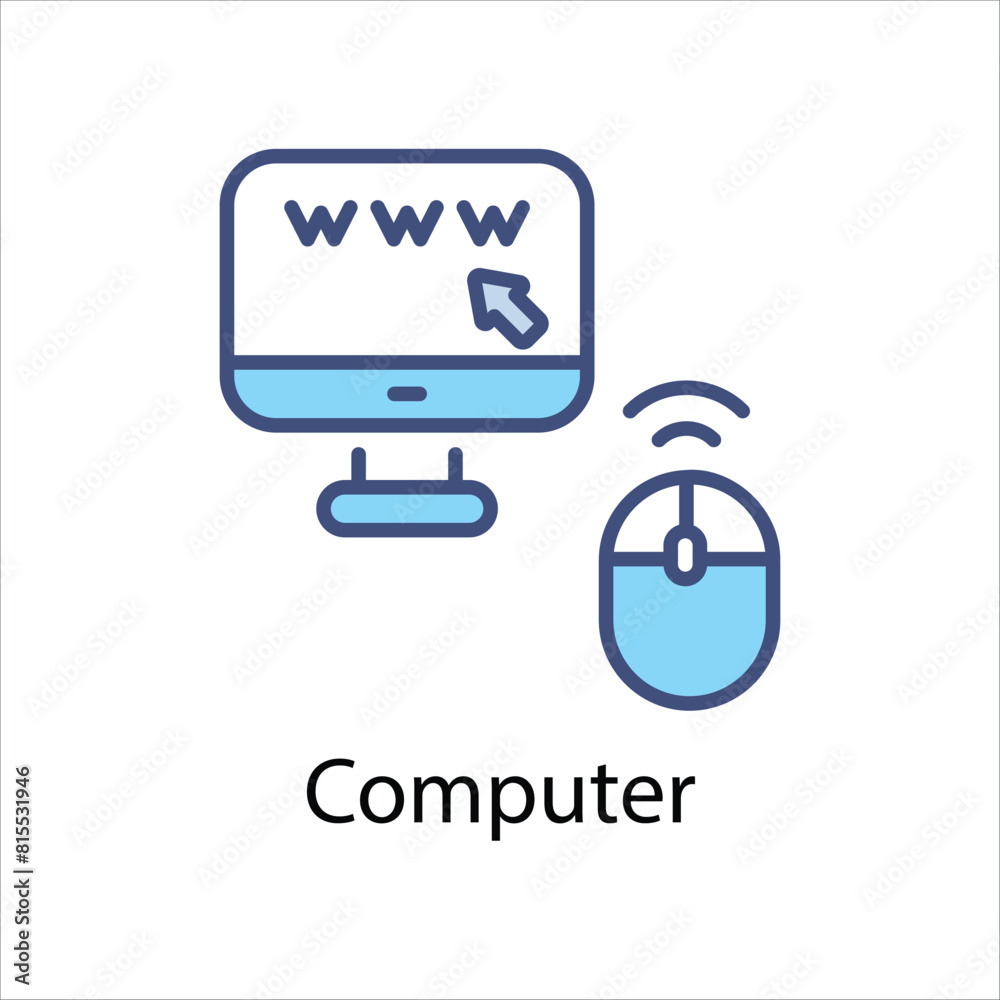 Computer Vector icon Computer Vector icon