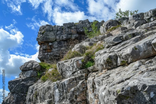 Vast Rocky Ledge Offering Views from the Mountain's Apex