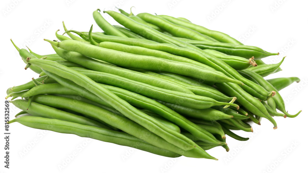 cluster of green beans isolated on white background cluster of green beans isolated on white background