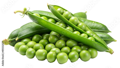 cluster of peas isolated on white background