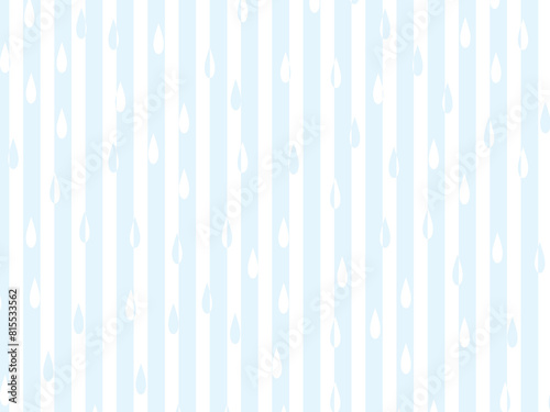 雨＆ストライプ背景B：薄青 photo