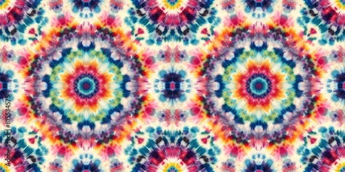 Kaleidoscope Swirl  A Psychedelic Watercolor Repeating Texture
