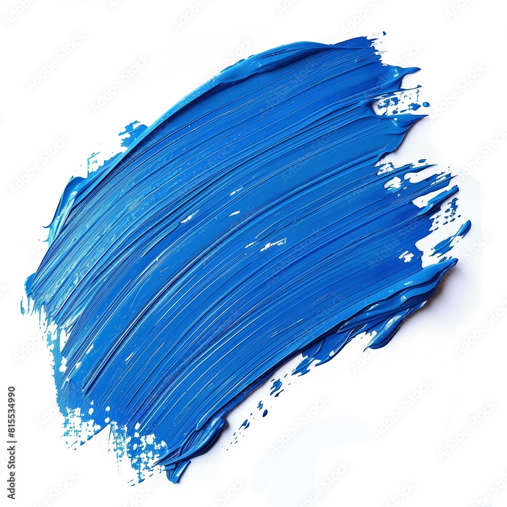 Realistic blue color brush stroke vector abstract photo generated by AI.