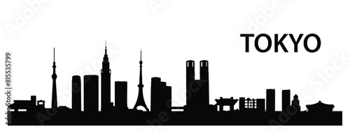 city silhouette vector Skyline silhouette isolated on white background