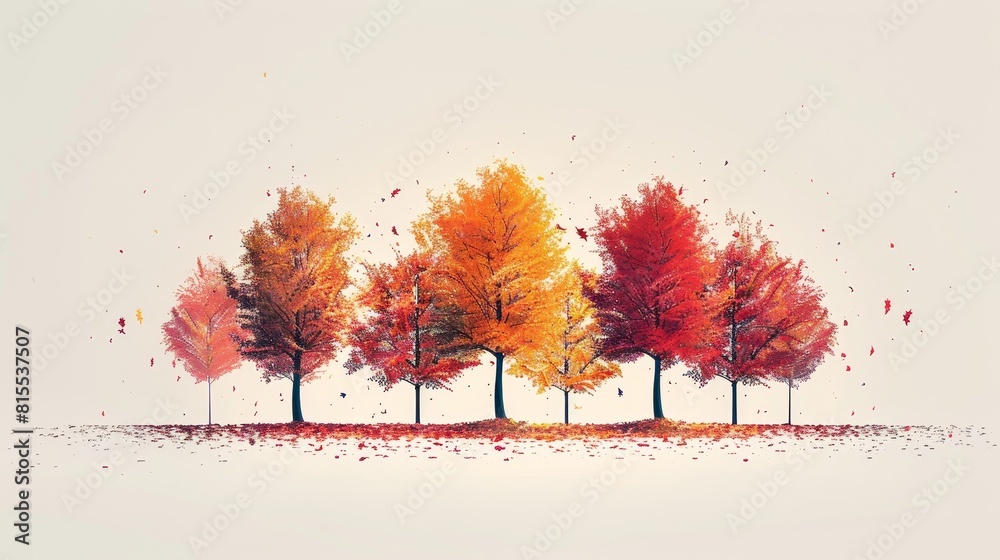 Autumn Season, Autumn Background, Falling Leaves.