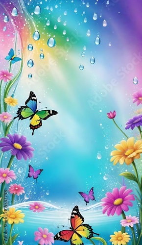 butterflies and flowers