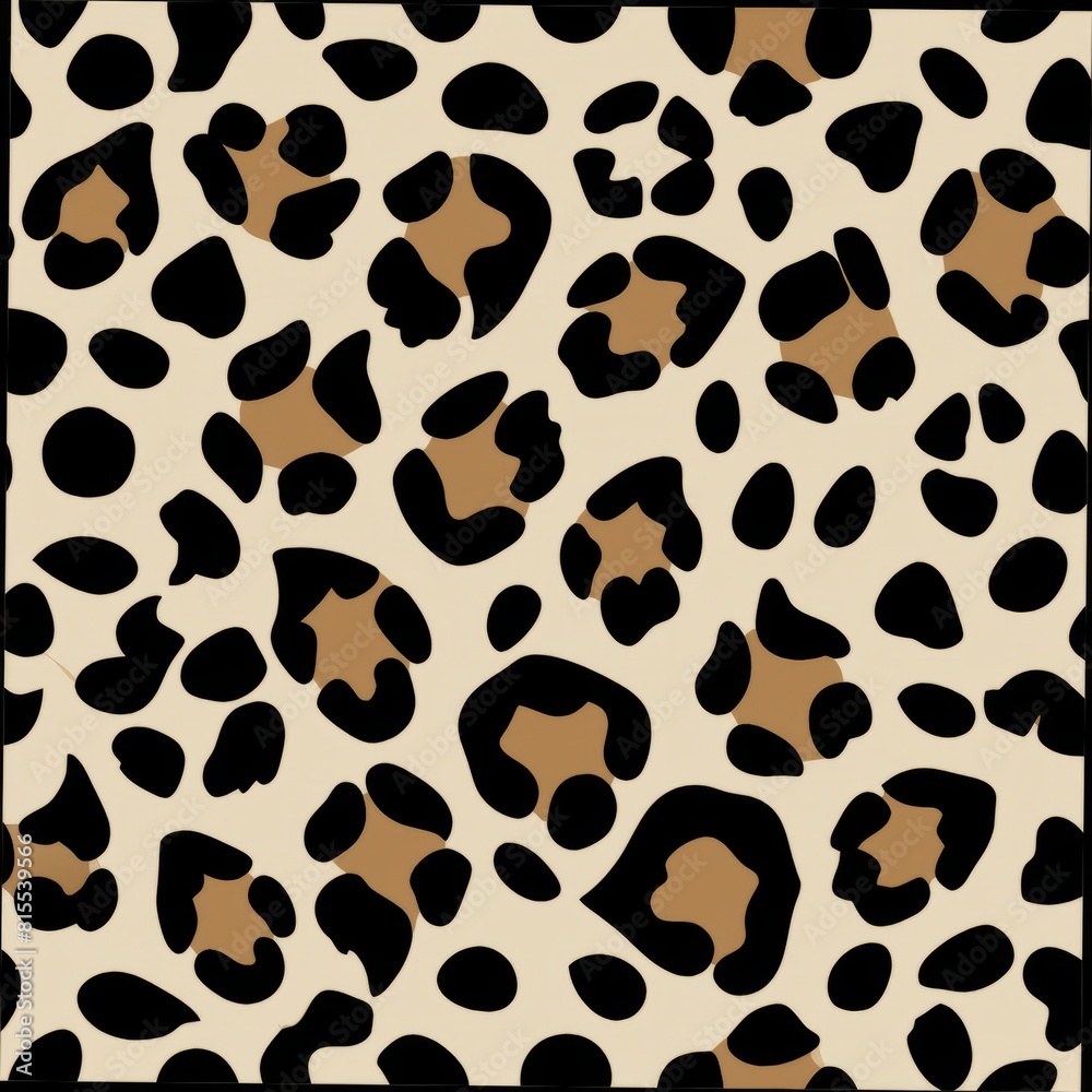 Seamless pattern of sleek leopard spots in earthy tones, Generative AI Seamless pattern of sleek leopard spots in earthy tones, Generative AI