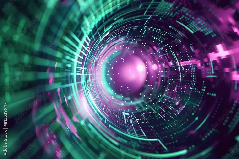 Futuristic Green and Purple Technology Background
Futuristic Green and Purple Technology Background