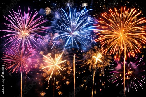 Brazil independence day  spectacular fireworks illuminate the night sky in a vibrant celebration