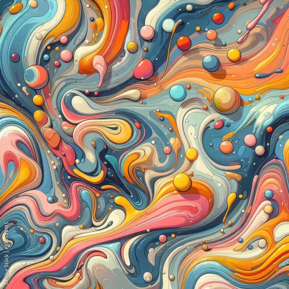 Marble Background Artwork in Oil Painting Style Marble Background Artwork in Oil Painting Style