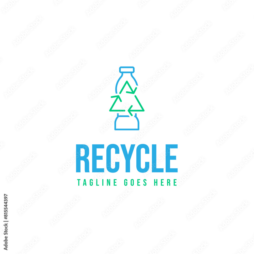 Recycle plastic bottle logo design template vector illustration idea Recycle plastic bottle logo design template vector illustration idea