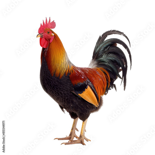 Rooster hen male isolated on transparent background. © GechAI
