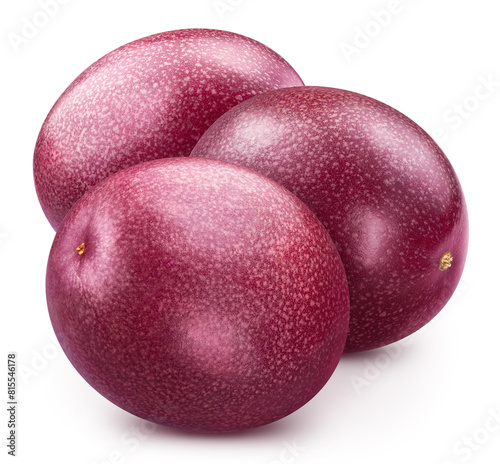 Passion isolated on white background. Passion fruit with clipping path. Maracuya
