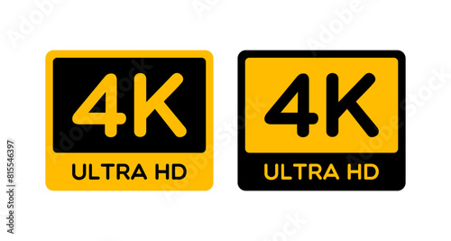 Vector 4K Ultra HD Labels