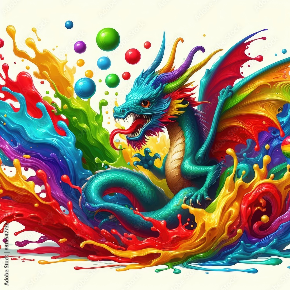 Little Dragon Adventure: Cute Cartoon Design with Oil Painting Technique Little Dragon Adventure: Cute Cartoon Design with Oil Painting Technique