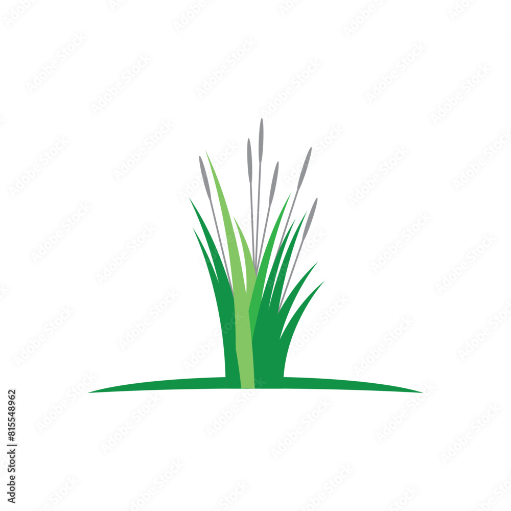 Grass logo vector template element and symbol Grass logo vector template element and symbol
