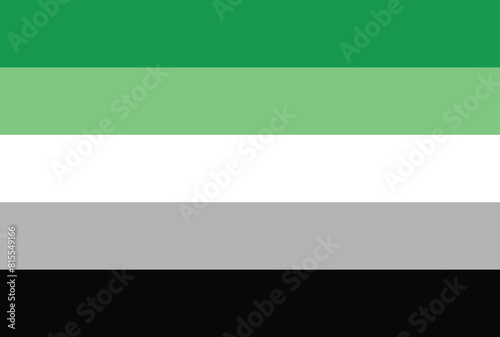 Aromantic pride flag in vector format