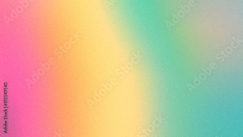 Soft yellow, peach orange, light green, pink gradient grainy background 8K 16:9, copy space. Faded candy colors. Blur abstract backdrop banner poster cover. Grunge texture. 70s 80s retro summer design
