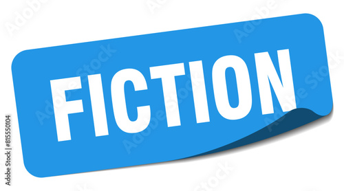 fiction sticker. fiction label