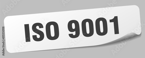 iso 9001 sticker. iso 9001 label
