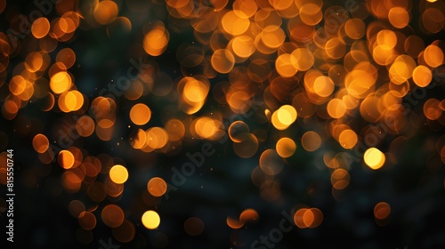 Golden blurring background during nighttime photo
