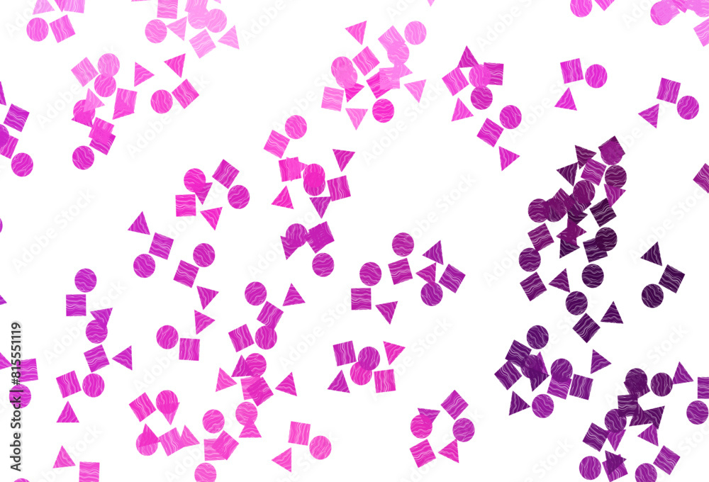 Light Pink, Blue vector background with triangles, circles, cubes. Light Pink, Blue vector background with triangles, circles, cubes.
