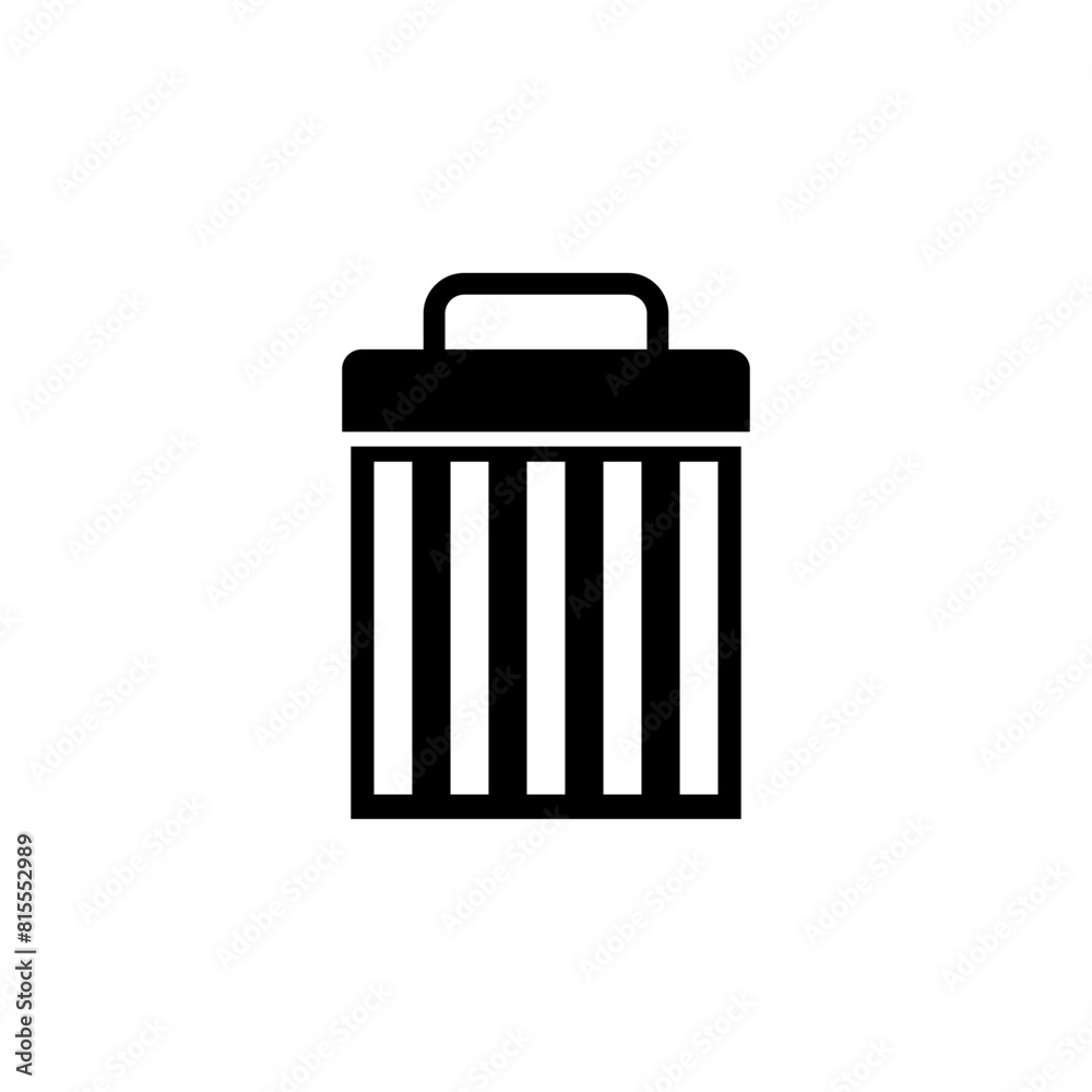 Trash Can, Rubbish Bin flat vector icon. Simple solid symbol isolated on white background. Trash Can, Rubbish Bin sign design template for web and mobile UI element Trash Can, Rubbish Bin flat vector icon. Simple solid symbol isolated on white background. Trash Can, Rubbish Bin sign design template for web and mobile UI element